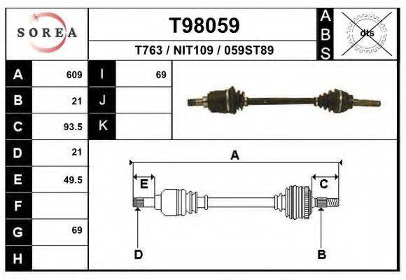 EAI T98059 Приводний вал