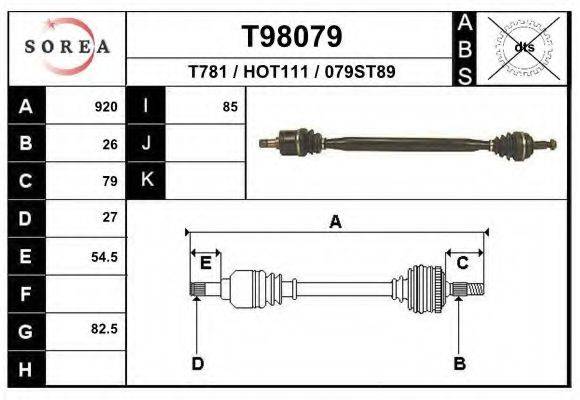 EAI T98079 Приводний вал