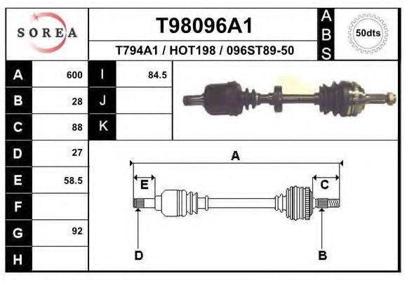 EAI T98096A1 Приводний вал