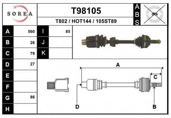 EAI T98105 Приводний вал