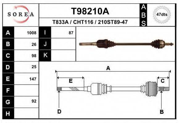 EAI T98210A Приводний вал