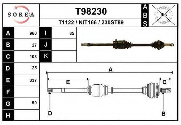 EAI T98230 Приводний вал