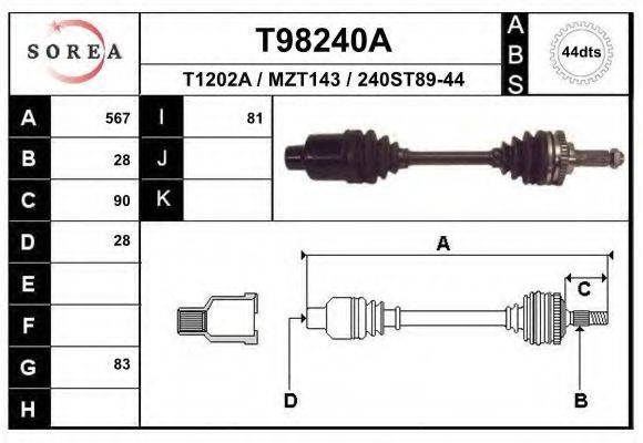 EAI T98240A Приводний вал