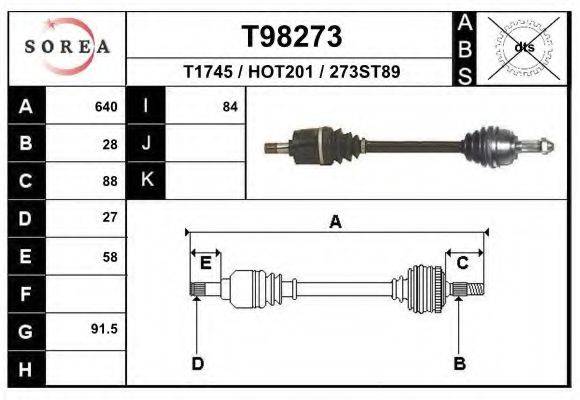 EAI T98273 Приводний вал