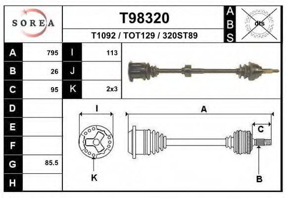 EAI T98320 Приводний вал