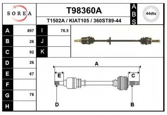 EAI T98360A Приводний вал