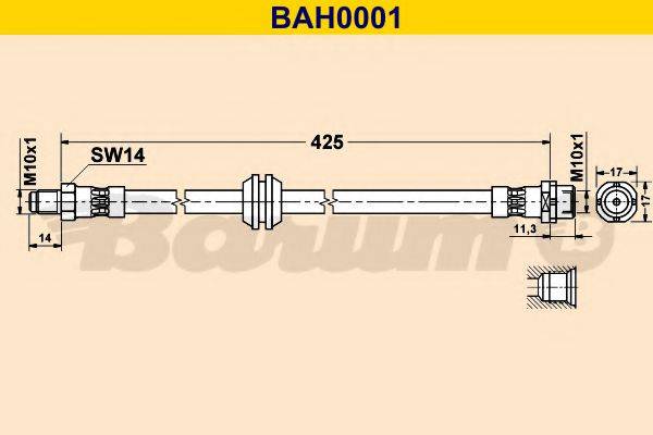 BARUM BAH0001 Гальмівний шланг