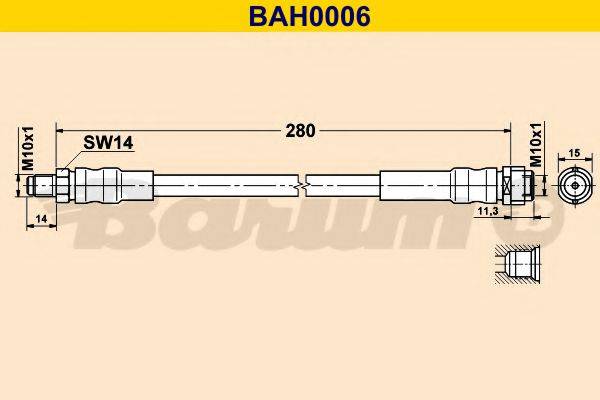 BARUM BAH0006 Гальмівний шланг