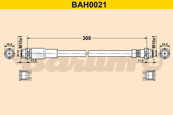 BARUM BAH0021 Гальмівний шланг