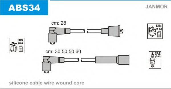 JANMOR ABS34 Комплект дротів запалювання