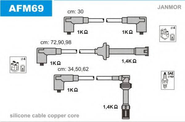 JANMOR AFM69 Комплект дротів запалювання