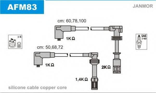 JANMOR AFM83 Комплект дротів запалювання