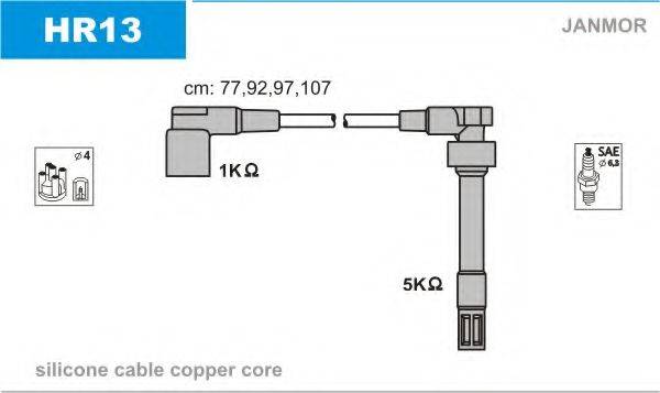 JANMOR HR13 Комплект дротів запалювання