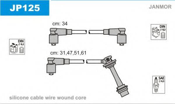 JANMOR JP125 Комплект дротів запалювання