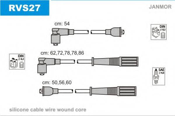 JANMOR RVS27 Комплект дротів запалювання