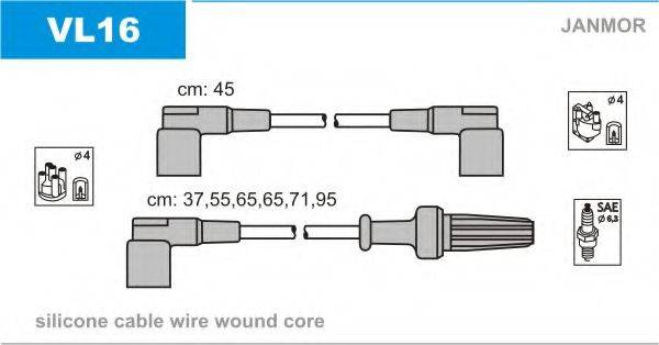 JANMOR VL16 Комплект дротів запалювання
