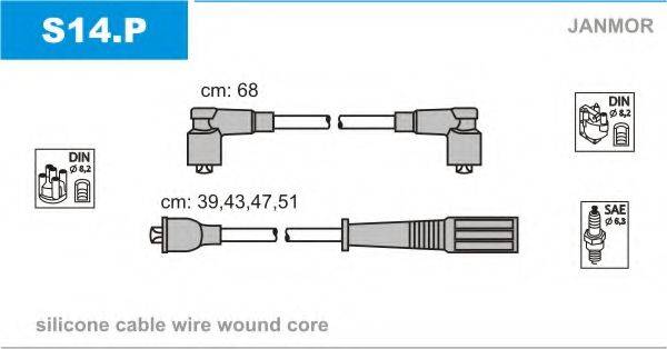 JANMOR S14P Комплект дротів запалювання
