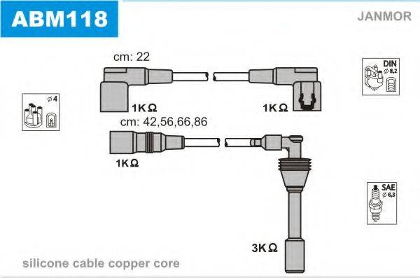JANMOR ABM118 Комплект дротів запалювання