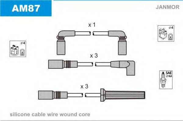 JANMOR AM87 Комплект дротів запалювання