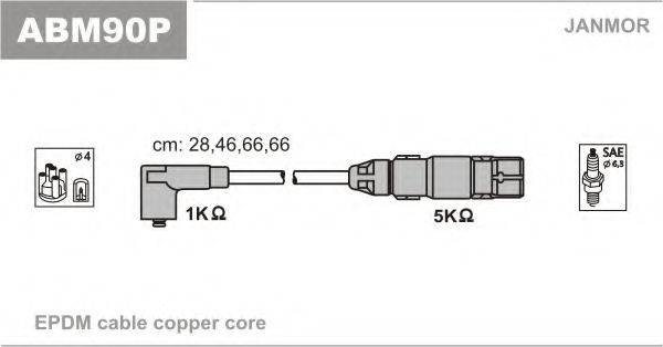 JANMOR ABM90P Комплект дротів запалювання