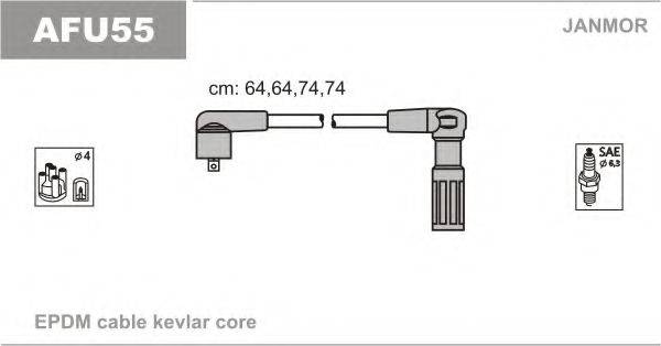 JANMOR AFU55 Комплект дротів запалювання