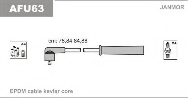 JANMOR AFU63 Комплект дротів запалювання
