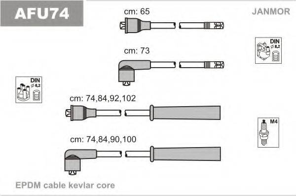JANMOR AFU74 Комплект дротів запалювання