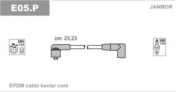 JANMOR E05P Комплект дротів запалювання