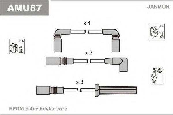 JANMOR AMU87 Комплект дротів запалювання