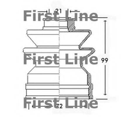 FIRST LINE FCB2484 Пильовик, приводний вал