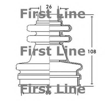 FIRST LINE FCB2649 Пильовик, приводний вал