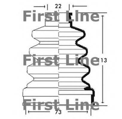 FIRST LINE FCB2709 Пильовик, приводний вал