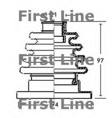 FIRST LINE FCB2717 Пильовик, приводний вал