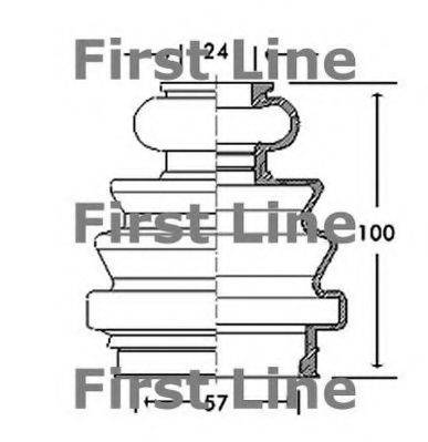 FIRST LINE FCB2718 Пильовик, приводний вал