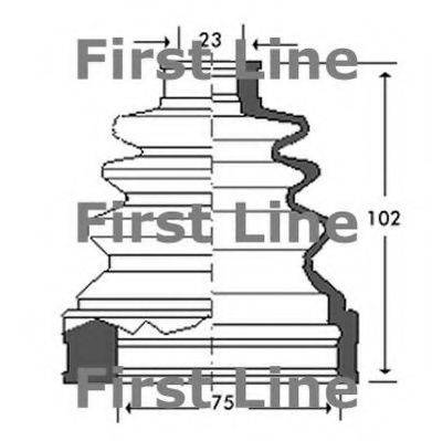 FIRST LINE FCB2784 Пильовик, приводний вал