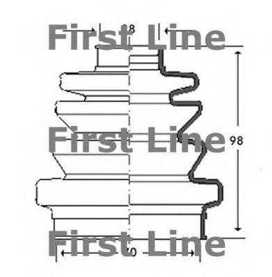 FIRST LINE FCB2790 Пильовик, приводний вал