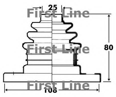 FIRST LINE FCB2810 Пильовик, приводний вал