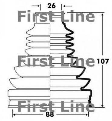 FIRST LINE FCB2811 Пильовик, приводний вал