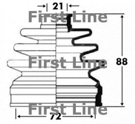 FIRST LINE FCB2813 Пильовик, приводний вал