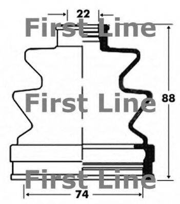 FIRST LINE FCB2825 Пильовик, приводний вал