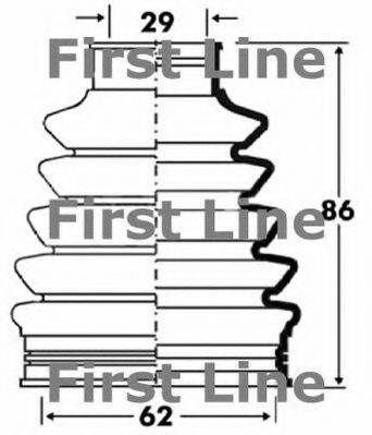 FIRST LINE FCB2882 Пильовик, приводний вал