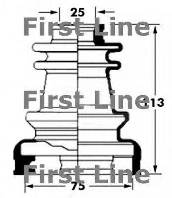 FIRST LINE FCB6030 Пильовик, приводний вал