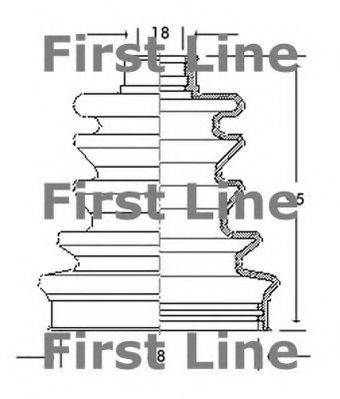 FIRST LINE FCB2031 Пильовик, приводний вал