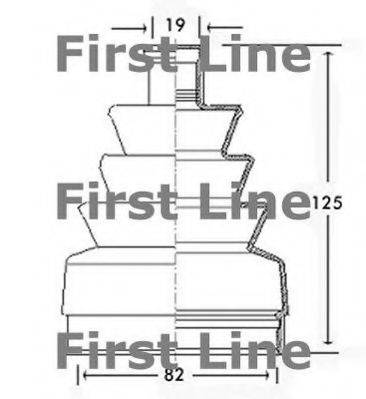 FIRST LINE FCB2249 Пильовик, приводний вал