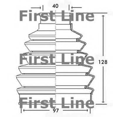 FIRST LINE FCB2282 Пильовик, приводний вал