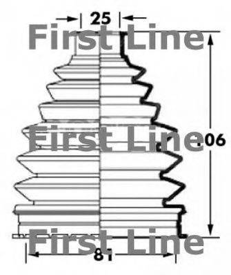 FIRST LINE FCB6020 Пильовик, приводний вал