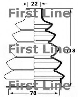 FIRST LINE FCB6060 Пильовик, приводний вал