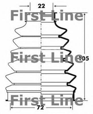 FIRST LINE FCB6073 Пильовик, приводний вал