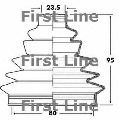 FIRST LINE FCB6076 Пильовик, приводний вал