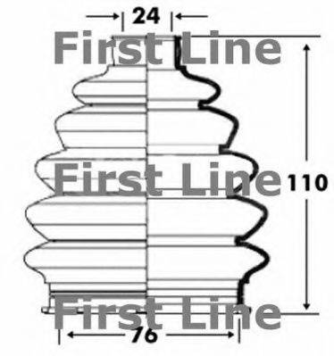 FIRST LINE FCB6081 Пильовик, приводний вал